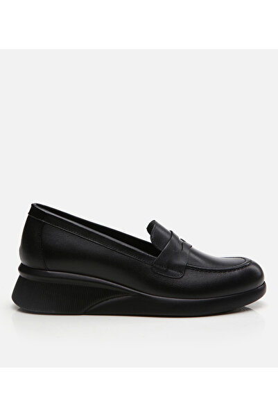 Hotiç Damen-Loafer aus schwarzem Leder
