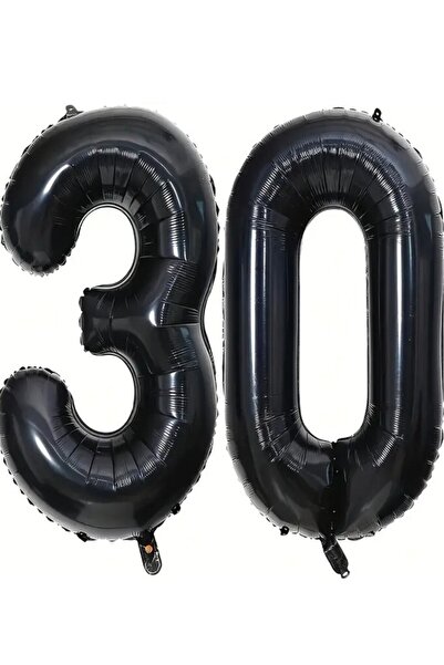 BeySüS بالون فويل أسود 30 رقم 80 سم