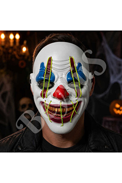BeySüS Halloween Maske Işıklı Palyaço