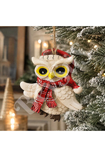 BeySüS Christmas Tree Ornament Christmas Hat Owl Figure – Open Wings