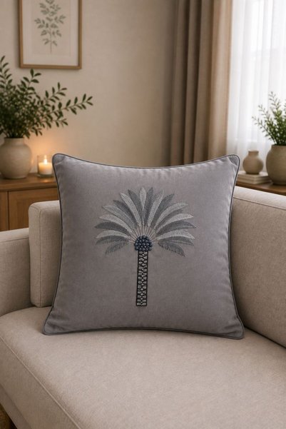 GOLDROOM غطاء وسادة مزخرف بتصميم خاص ثلاثي الأبعاد مكون من قطعتين
