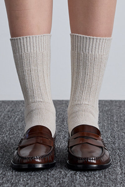 Manuka Thick Terry Socks Beige