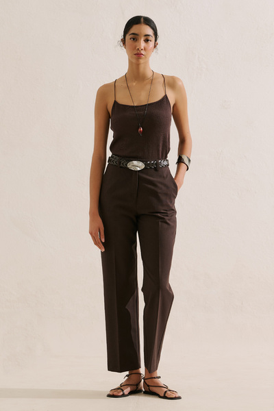 Manuka Classic Straight Pants Brown