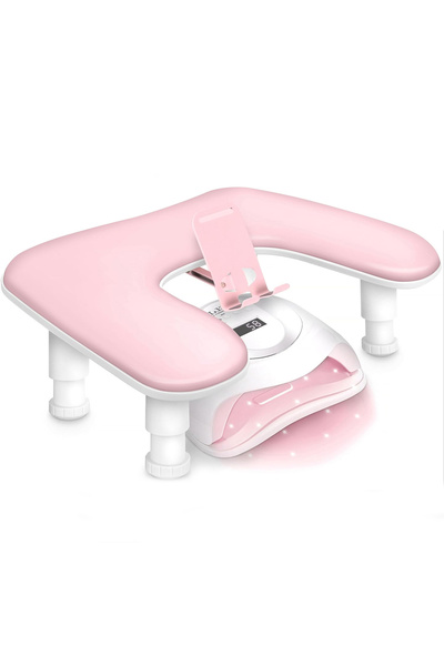 Choice 1pcs pink 1pcs Pink Adjustable Height Nail Arm Rest with Rotating Phon...