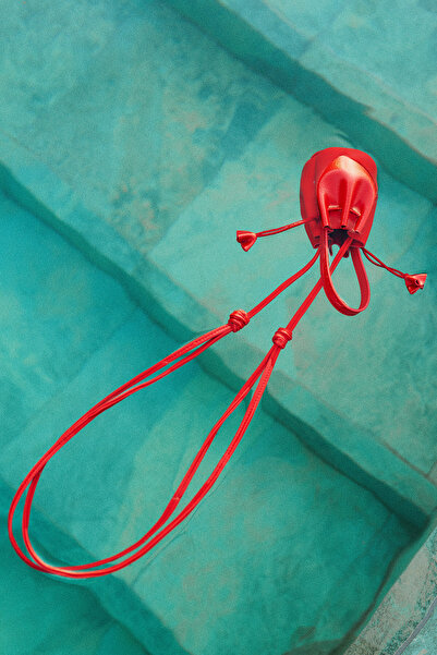 Manuka Lula Mini Drawstring Bag Red