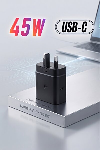 Primo Plus محول طاقة 45 وات بدون كابل USB أسود