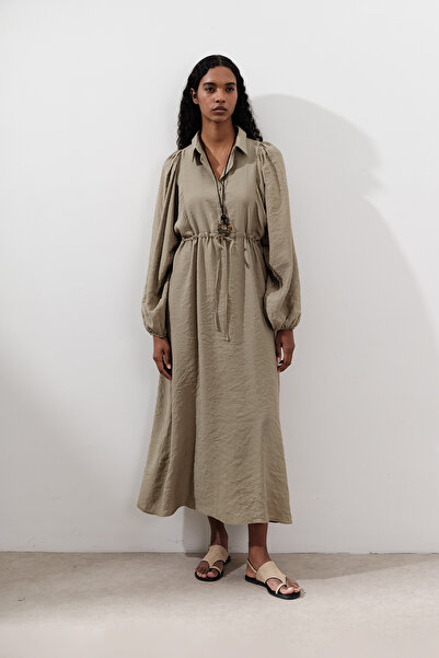 Manuka TENCEL-DRAPPIRTEESCHLEIFENKLEID GRÜN