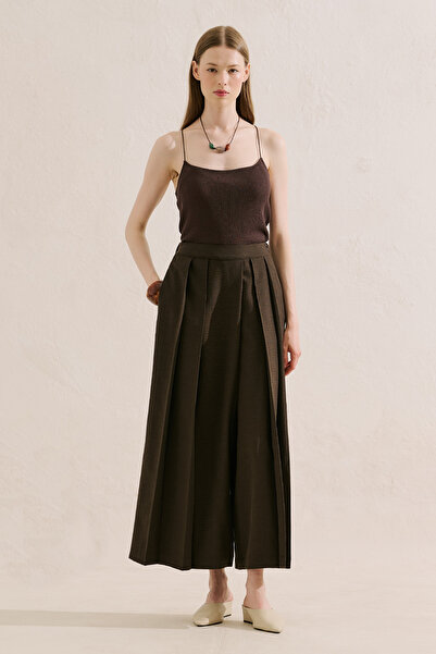 Manuka Linen Mixed Natural Skirt Pants Brown