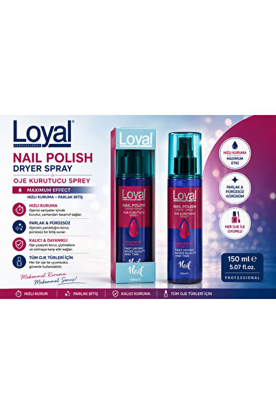 Loyal Oje Kurutucu Likit Sprey 150 ml Hızlı Kurumaya Yardımcı Manikür Spreyi