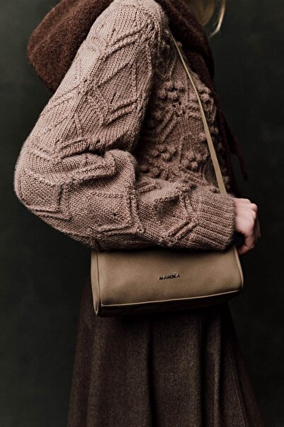 Manuka Suede Mini Oval Bag Mink