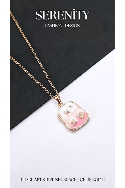 Serenity Sea Figure Minamal Art Steel Necklace