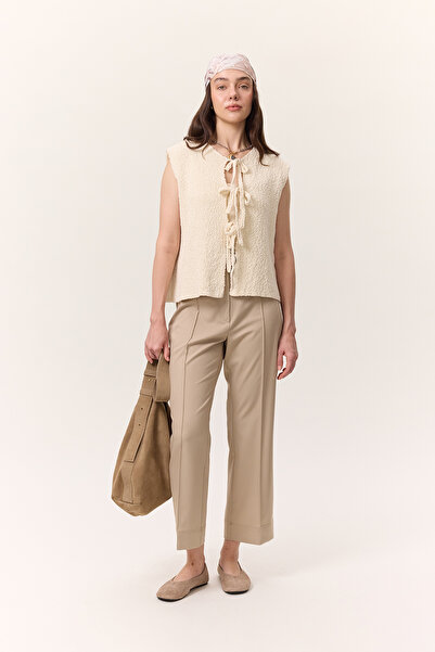 Manuka Straight Cut Trousers Stone