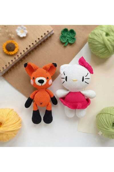 designbyoykum ÖRGÜ OYUNCAK HELLOKİTTY VE KÜÇÜK PRENS TİLKİSİ