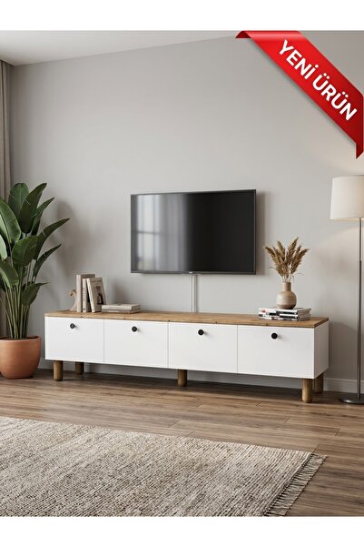 BY HS SE DESİNG MOBİLYA & TASARIM Moon 180cm Tv Ünitesi Bohem Ayaklı Antik Ça...