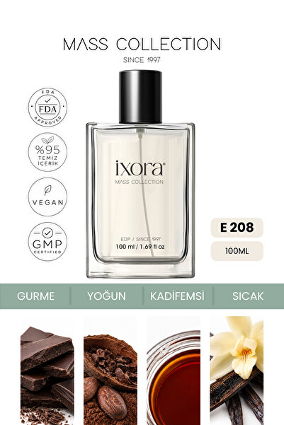 ixora E208 Chocolate  Edp 100 ml Erkek Parfümü 8680136614900