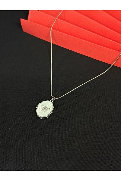 Melisa Takı & Aksesuar 316L Steel Silver Color Openable Picture Necklace (Photo Can Be Added)