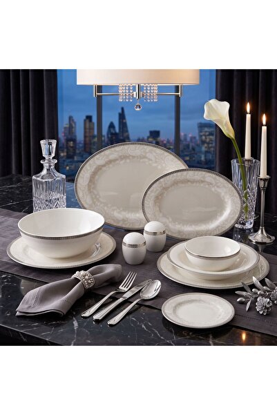 ROYAL CANTERBURY Milada Platinum 55 Parça Yemek Takımı
