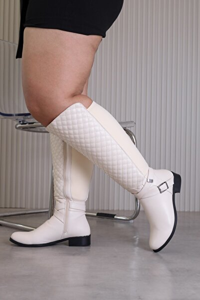 Stil Durağı LOVİ MODEL 2 CM TABANLI PREMİUM KALİTE SİHİRLİ ÇİZME TEN