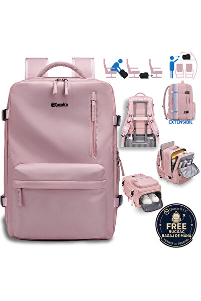 Quasar & Co. Rucsac calatorie, bagaj de mana cabina avion, prindere troler,43...