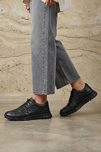 Ziya , Women's Genuine Leather Sneakers141992zsp200 Black