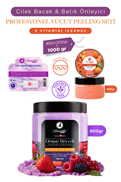 Smoothly 1000 G. Body Peeling Before and After Epilation Strawberry Leg and I...
