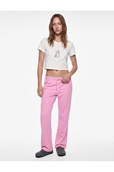 Koton Comfortable Fit, Lace-Up Waist, Knitwear, Long-Legged Pajama Bottoms