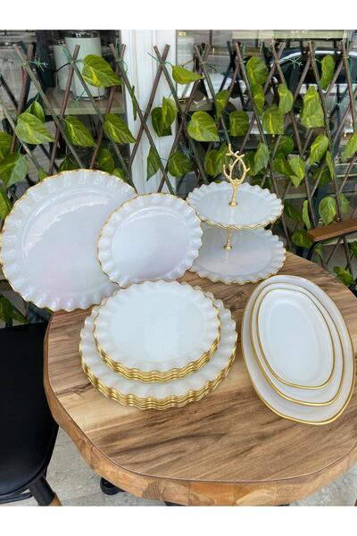 GÜRCÜGLASS Isabella 17 Piece Brown Set