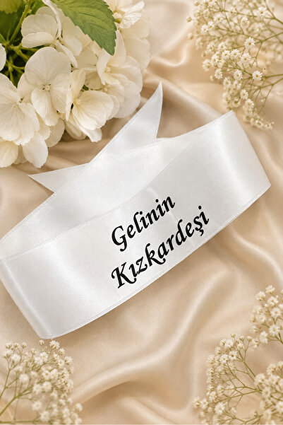 imzatasarım Bridesmaid-Sister-In-Law Arm Ribbon White Sister-In-Law of the Br...
