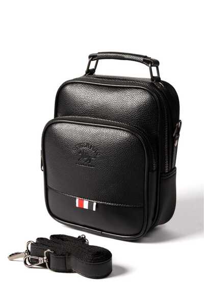 NEWISH POLO ACCESSORIES Newish Polo Yuppy Club din piele neagră pentru bărbaț...