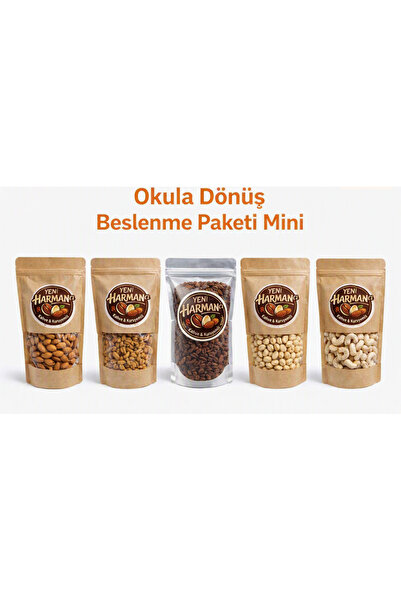 Yeni Harmancı Okul Beslenme Paketi Mini 5'li Sağlıklı Atıştırmalık 1 Kg (200 ...