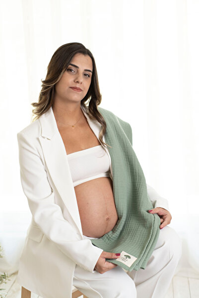 Olivo Mini Newborn Baby Blanket (100*100) 4 Layers of Muslin