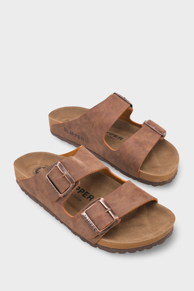 Capone Outfitters Double Banded Buckle Women's Slippers