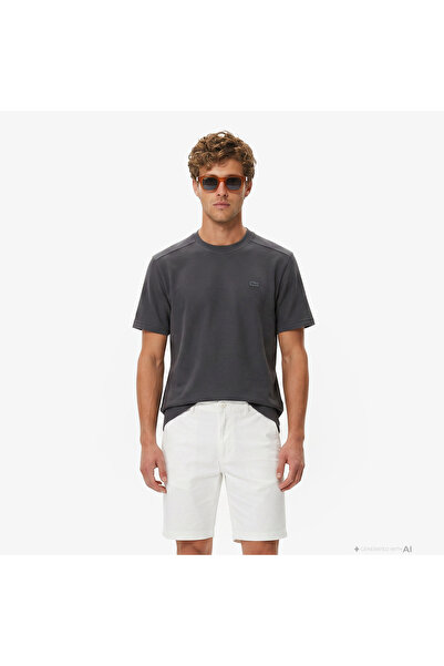 Lacoste Erkek Relaxed Fit Bisiklet Yaka Koyu Gri T-Shirt