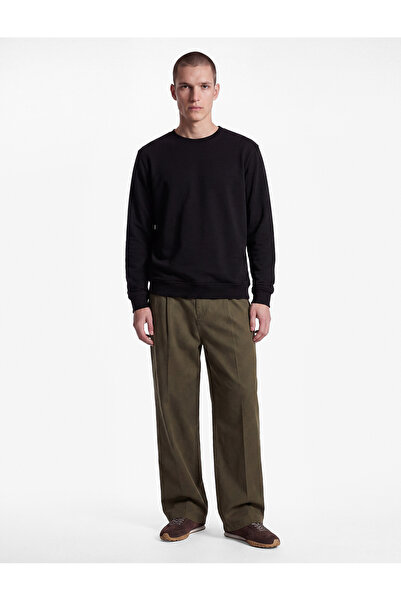 Koton Long Sleeve Viscose Blended Scuba Fabric Crew Neck Basic Sweatshirt