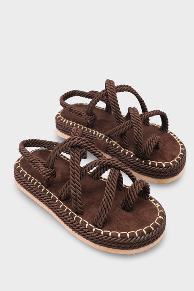 Capone Outfitters Eden Wedge Heel Drawstring Women's Sandals