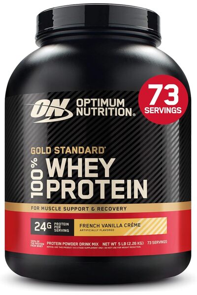 Optimum Nutrition بروتين مصل اللبن جولد ستاندرد 100%، بنكهة الفانيليا الفرنسي...