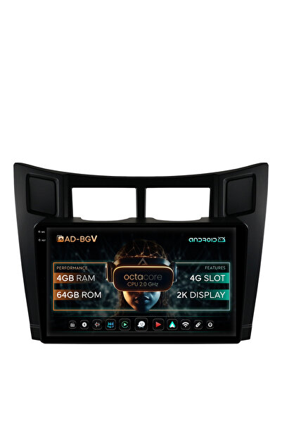 AutoDrop Navigatie Toyota Yaris (2005-2012),Android 13,V-Octa/4GB RAM+64GB RO...