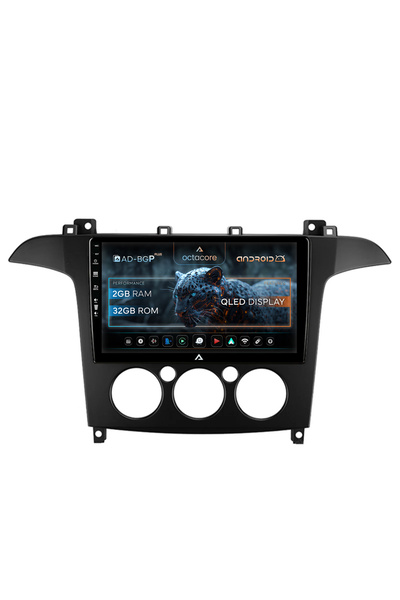 AutoDrop Navigatie Android Ford S-MAX (2006-2015) Clima Manuala, 9 inch, 2GB RAM