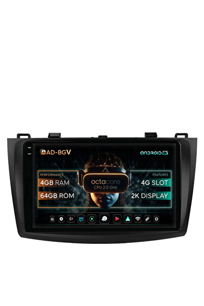 AutoDrop Navigatie Mazda 3 (2009-2013),Android 13,V-Octa/4GB RAM+64GB ROM,9.5"