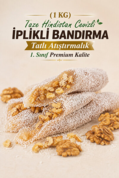 Yılmaz Ülkü (1 KG) Taze Hindistan Cevizli İplikli Bandırma Tatlı Atıştırmalık...