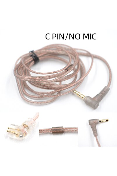 Choice C pin no mic KZ Original Cable High-Purity Copper Twist Earphone Wire ...