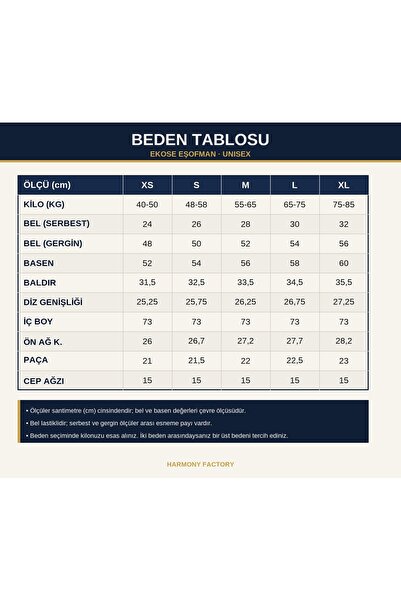 harmony factory Wide Leg Ekose Desenli Yüksek Bel Bağcıklı Pijama Pantolon Kadın