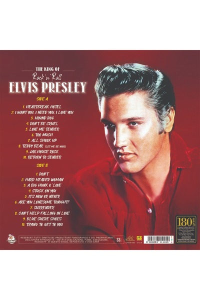 plakmarketi RENKLİ PLAK - Elvis Presley / The King of rock'n Roll (Kırmızı LP)