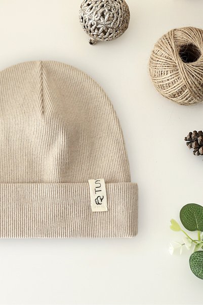 Doğan Collection Ribana Children's Folded Beige Beret