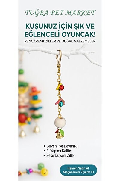 TUĞRA PET MARKET Tuğra Pet Market Budgie Bell Toy, Bell Bird Toy