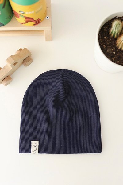 Doğan Collection Navy Blue Rib Beanie