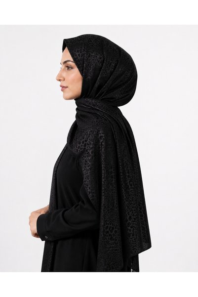 ŞALSERA Leopard Pattern (Imported) Jacquard Shawl.