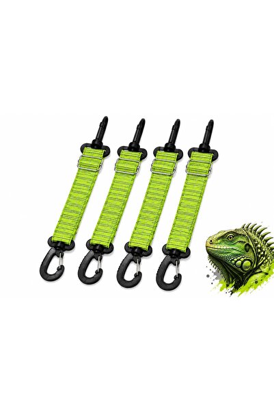 Motorsiklet sabitleme ve tutucu ekipmanı. ANIMAL EDITION - IGUANA 4 Adet Reflektör etkili (Kedigözü) Bagaj, çanta, Kask sabitleme aparatı.