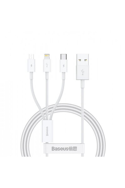 Baseus Cablu de încărcare USB-A - Lightning / microUSB / USB-C Seria Superior...