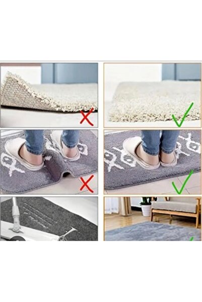 OSSOFOL Çift taraflı şeffaf iz bırakmayan halı kaydırmaz 10 cm x 20 metre